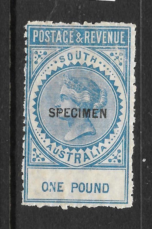 SOUTH AUSTRALIA 1886-96   1pound   QV  MNH  SPECIMEN  P11-12 1/2   SG 199as