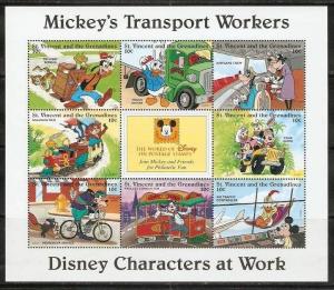 St. Vincent & Grenadines Walt Disney Mickey Mouse Donald Duck Goofy as Transp...