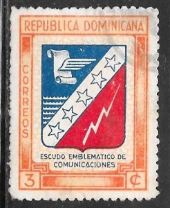 Dominican Republic 417: 3c Emblem of Communications, used, VF