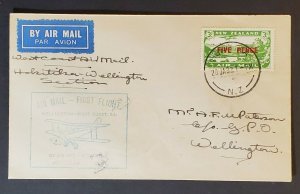 1932 Wellington West Coast New Zealand Illustrated First Flight Air Mail Cover