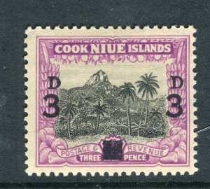 COOK ISLANDS; 1940 early GVI Pictorial surcharged issue Mint hinged 3/1.5d.