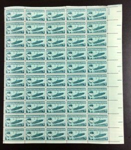 1091  Naval Review  MNH 3 c Sheet of 50    1957