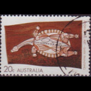 AUSTRALIA 1971 - Scott# 504 Painted Bark 20c Used