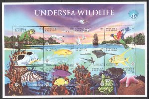 B0900 Antigua & Barbuda Fauna Fish & Marine Life Undersea Wildlife 1Sh Mnh