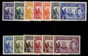 ST. HELENA GVI SG131-140, 1938-44 PART SET, M MINT. Cat £90.