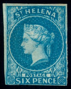 MOMEN: ST HELENA SG #1 1856 IMPERF MINT OG H LOT #60408