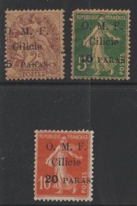 Cilicia SC  101, 102, 103 Mint, Hinged