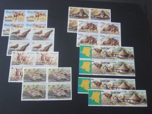 Zambia 1984 Sc 1131-38 Animals Block set MNH