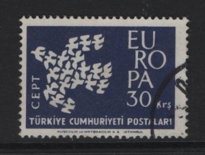 Turkey  #1518  used  1961   Europa  30k