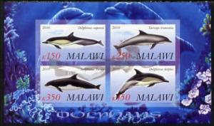 MALAWI SHEET IMPERF MARINE LIFE DOLPHINS