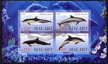 MALAWI SHEET IMPERF MARINE LIFE DOLPHINS