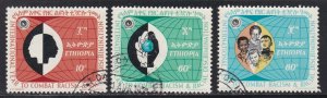 Ethiopia # 592-594, International Year Against Racism, Used, 1/2 Cat.