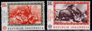 Indonesia Scott 730-731 MH* Art set