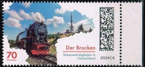 Germany 2024, Sc.# MNH, The Brocken and Train, Michel#3817