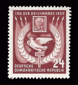 Germany, DDR 1952 Sc 112, mh, Stamp Day