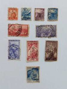 1948-50  Italy Lot of 10 Stamps Used/VF