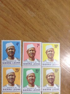 Sierra Leone  #  424/426-429/431  MNH