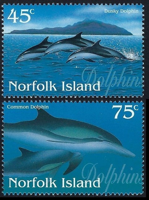 1997 Norfolk Island 632-633 Marine fauna - Dolphins