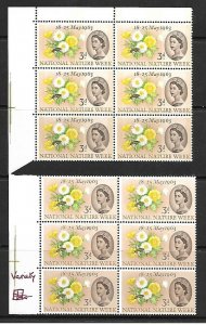 1963 National Nature Week 3d Ord & Phos with listed Caterpillar Flaw & NB - MNH