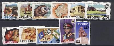 Lesotho 302-12 MNH King Moshoeshoe II, Map, Flag, Horse, Diamond, Pottery