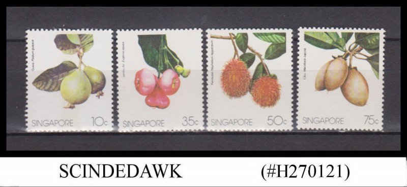 SINGAPORE - 1986 FRUITS 4V MINT NEVER HINGED