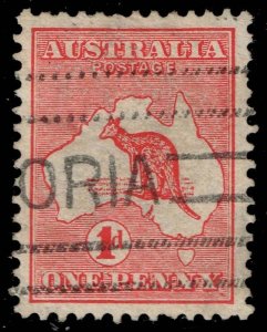 Australia #2h Kangaroo and Map; Used