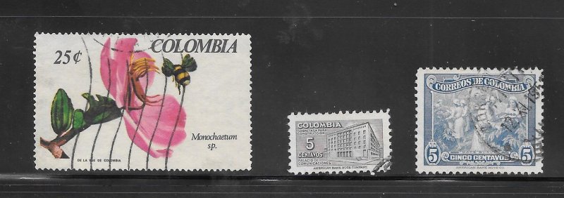 Colombia Mixture #Z36 Used  10 Cent Lot.