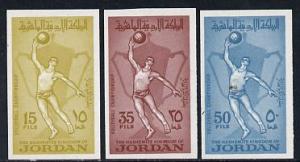 Jordan 1965 Arab Volleyball Championships imperf set of 3...
