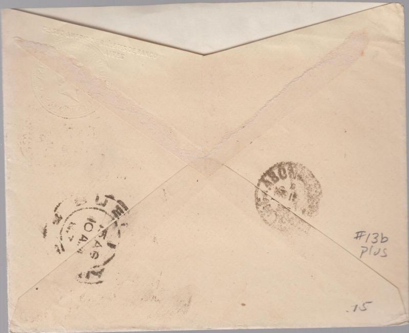 1897 Argentina Buenos Aires Postal Stationery Cover With additional Postage