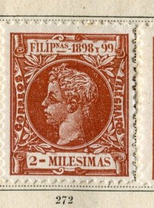 PHILIPPINES; 1898 early classic Baby King issue Mint hinged 2m. value