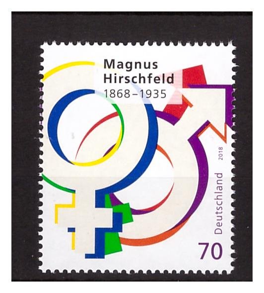 GERMANY 2018 Magnus Hirschfeld 1v  MNH
