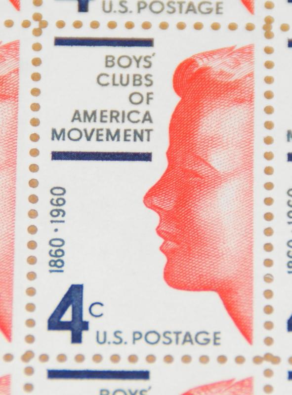 1960 sheet, Boys Club of America, Sc# 1163