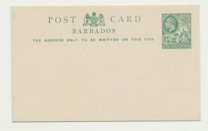 BARBADOS 1912, ½d POST CARD, VF UNUSED (SEE BELOW)