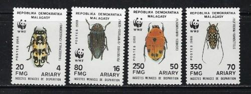 Malagasy 884-87 NH 1988 W.W.F issue 