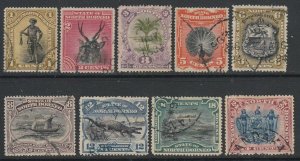 North Borneo, Scott 59-67 (SG 66/79), used, 12c w/ blue cancel