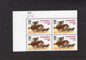 2754 Cherokee Strip, MNH, PB/4-UL, CV $2.50