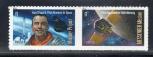 4527 - 4528 * MERCURY PROJECT MESSINGER MISSION  * U.S. Postage Stamps PAIR  MNH