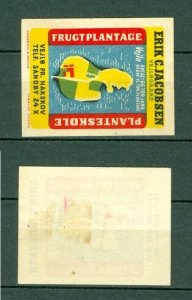 Denmark.  1930+_ Poster Stamp. MH.   Vejlo Fruit Plantage. Map: Vejlo