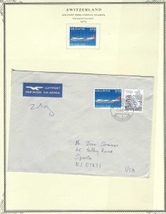 SWITZERLAND AIR MAILS 1929-1972 SC. # C13-C15, C16-C26 & OTHERS ALL USED