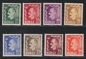 1955-56 Norway, # 361/66 King Haakon VII, MNH**