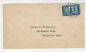 1925 LEXINGTON CONCORD FDC 617 BOSTON MASS SOTN BULLSEYE CANCEL !!