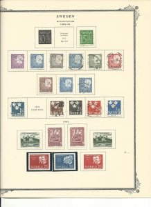 Sweden Collection Collection 1958 to 1965 on 9 Scott Specialty Pages