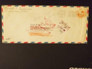 1944 Lebanon Ohio to San Francisco California Serviceman Multiple Forward Cover