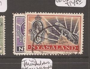 Nyasaland KGV Leopard,Cat SG 120,122 VFU (3dac)