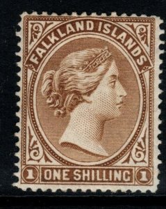 FALKLAND ISLANDS SG37 1895 1/= GREY-BROWN MTD MINT