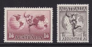 Australia Sc C5, C7 MLH. 1937 & 1956 Air Post, 2 cplt sets