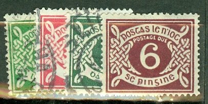 EO: Ireland J1-3 used, J4 mint CV $80.50