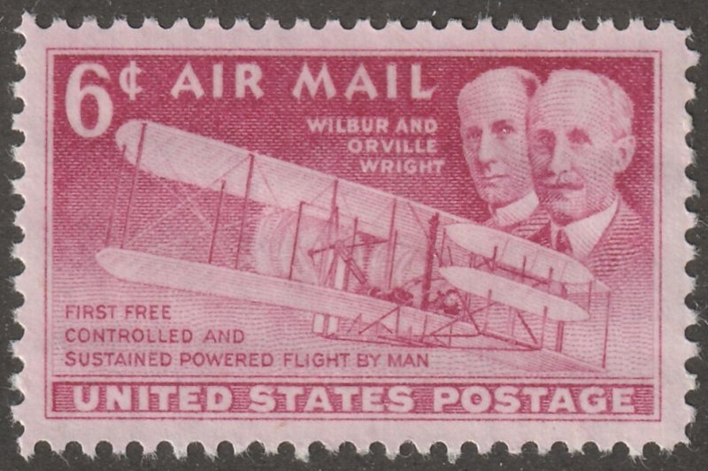 USA, Scott#c45,   mint, hinged, air mail, plane, centering
