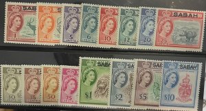 Malaysia-Sabah, 1964, SC 1-16, MNH Set, Very Fine