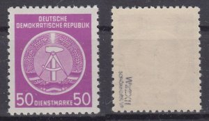 DDR 1954 Official Sc#O14 Mi#D14XII mnh signed Schönherr